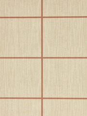 Harlequin Oak Terracotta Gloss Wood Blocks Kasuri Wallcoverings 10M Wallpaper - Image 1 of 1