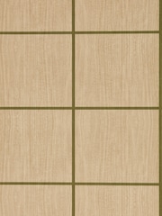 Harlequin Pine Forest Gloss Wood Blocks Kasuri Wallcoverings 10M Wallpaper - Image 1 of 1