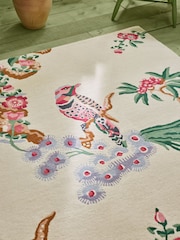 Cath Kidston Natural Birds and Berries Wool Tufted Rug - Image 3 of 5