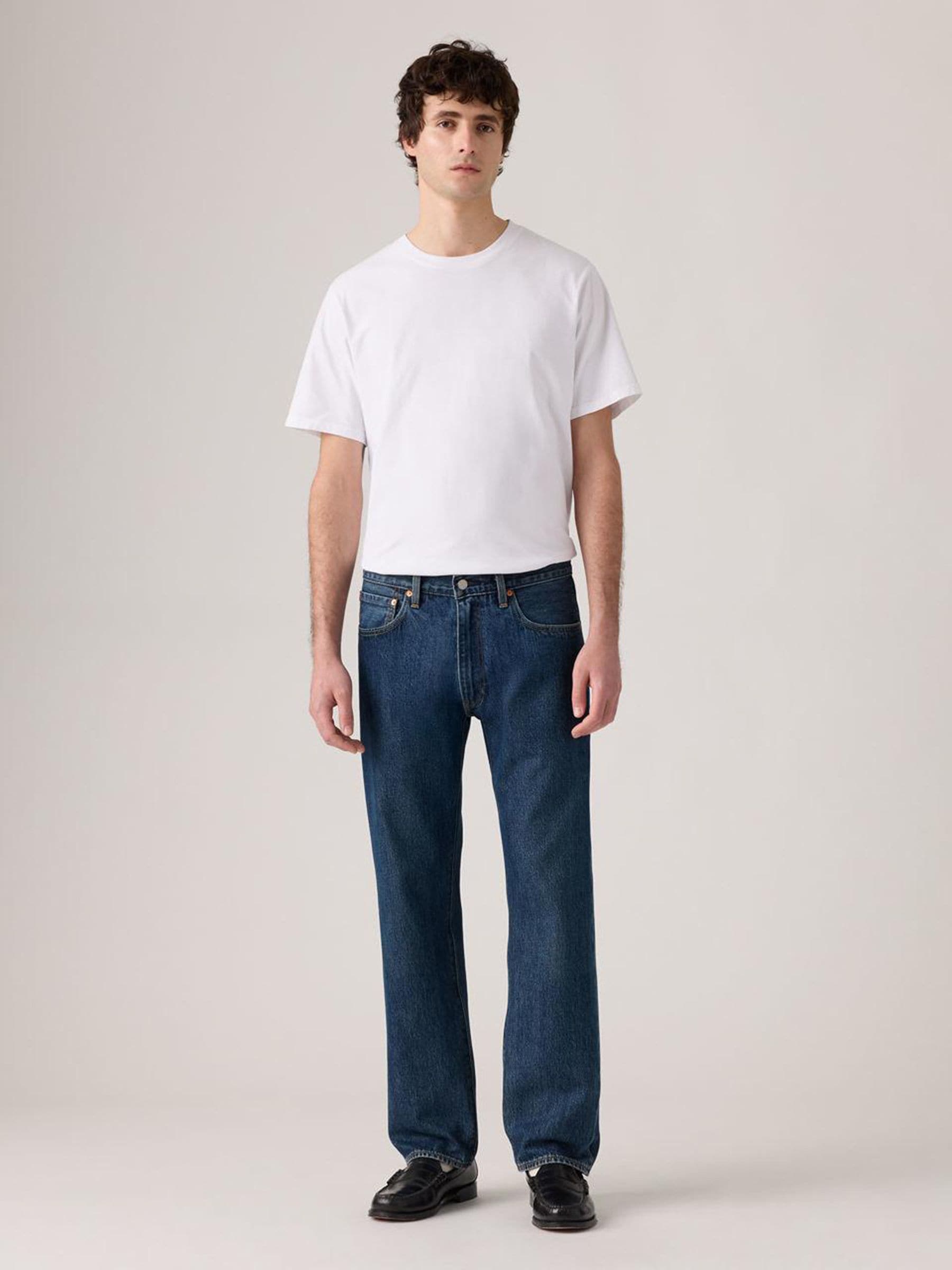 Buy Levi's® Check The Score Blue 555™ Relaxed Straight Jeans from