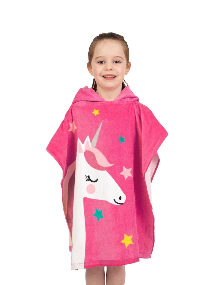 Harry Bear Pink Unicorn Hooded Towel Poncho - Image 1 of 12