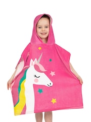 Harry Bear Pink Unicorn Hooded Towel Poncho - Image 2 of 12