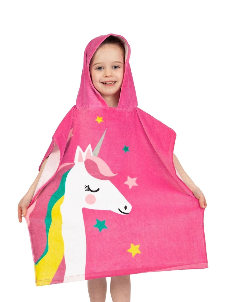 Harry Bear Pink Unicorn Hooded Towel Poncho - Image 2 of 12