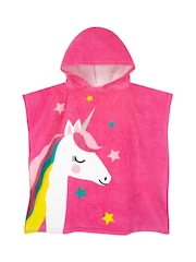 Harry Bear Pink Unicorn Hooded Towel Poncho - Image 7 of 12