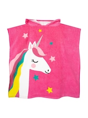 Harry Bear Pink Unicorn Hooded Towel Poncho - Image 9 of 12