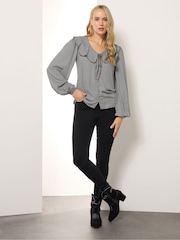 Blusa Long Tall Sally com gola Gingham - Imagem 2 de 4