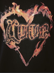 Yours Curve Black Limited Heart Fired T-Shirt - Image 5 of 5
