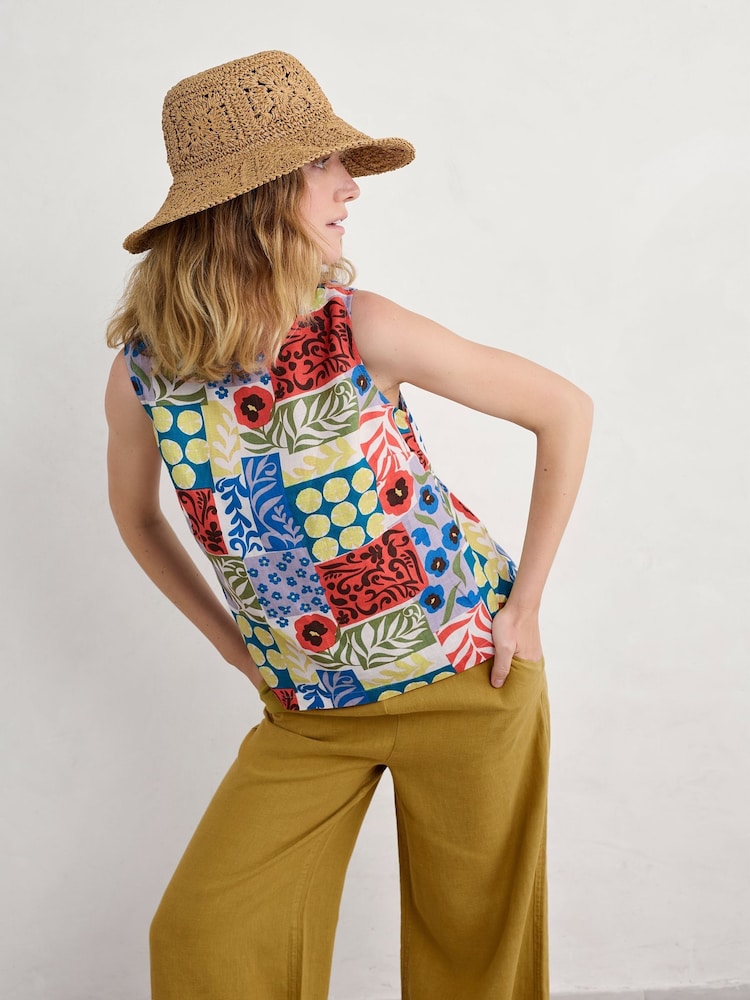 Seasalt Cornwall Blue Multi Colour Study Top - Image 2 of 5