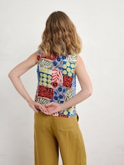 Seasalt Cornwall Blue Multi Colour Study Top - Image 3 of 5