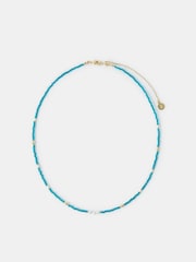 Accessorize Blue 14ct Beaded Pearl Necklace - Image 1 of 3