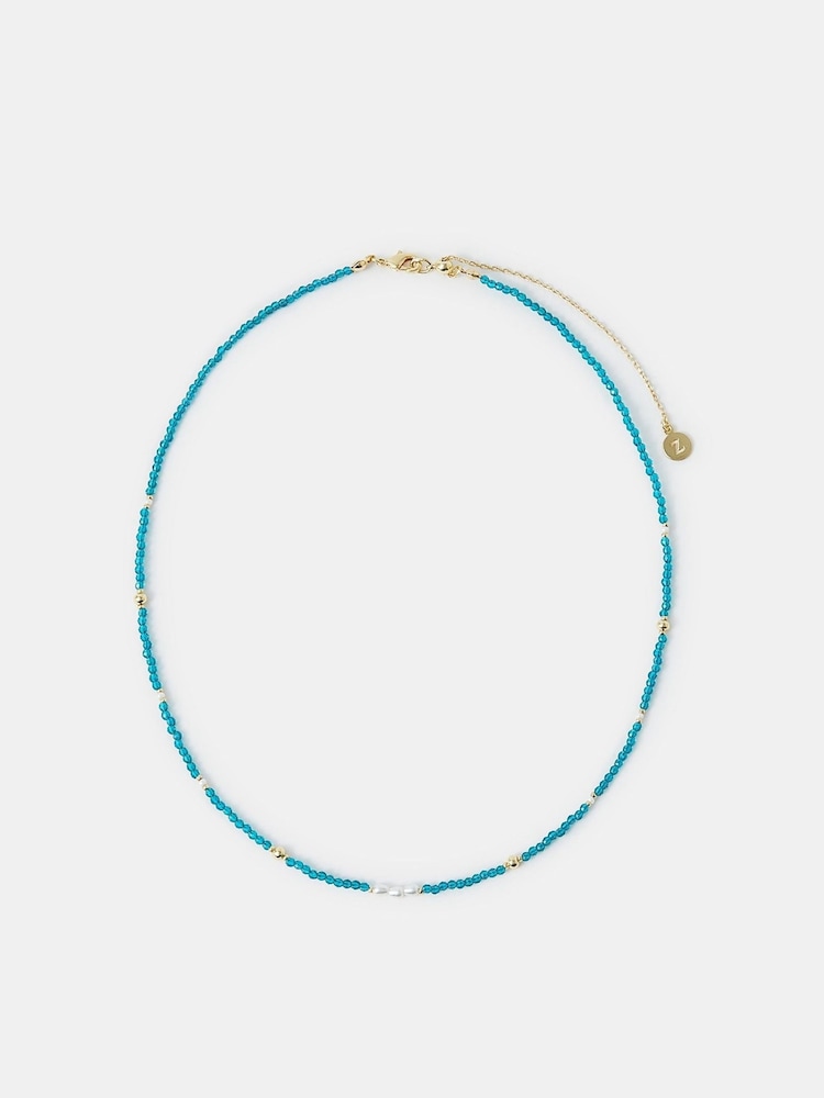 Accessorize Blue 14ct Beaded Pearl Necklace - Image 1 of 3