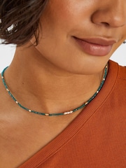 Accessorize Blue 14ct Beaded Pearl Necklace - Image 3 of 3