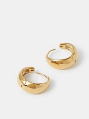 Accessorize Gold Tone 14ct Clasp Hoop Earrings - Image 1 of 2