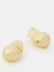 Accessorize Gold Tone 4ct Molten Curve Drop Earrings - Image 2 of 3
