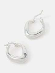 Accessorize Silver Tone Oval Hoop Earrings - Image 2 of 3