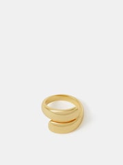 Accessorize 14ct Gold Chunky Wrap Ring - Image 1 of 3