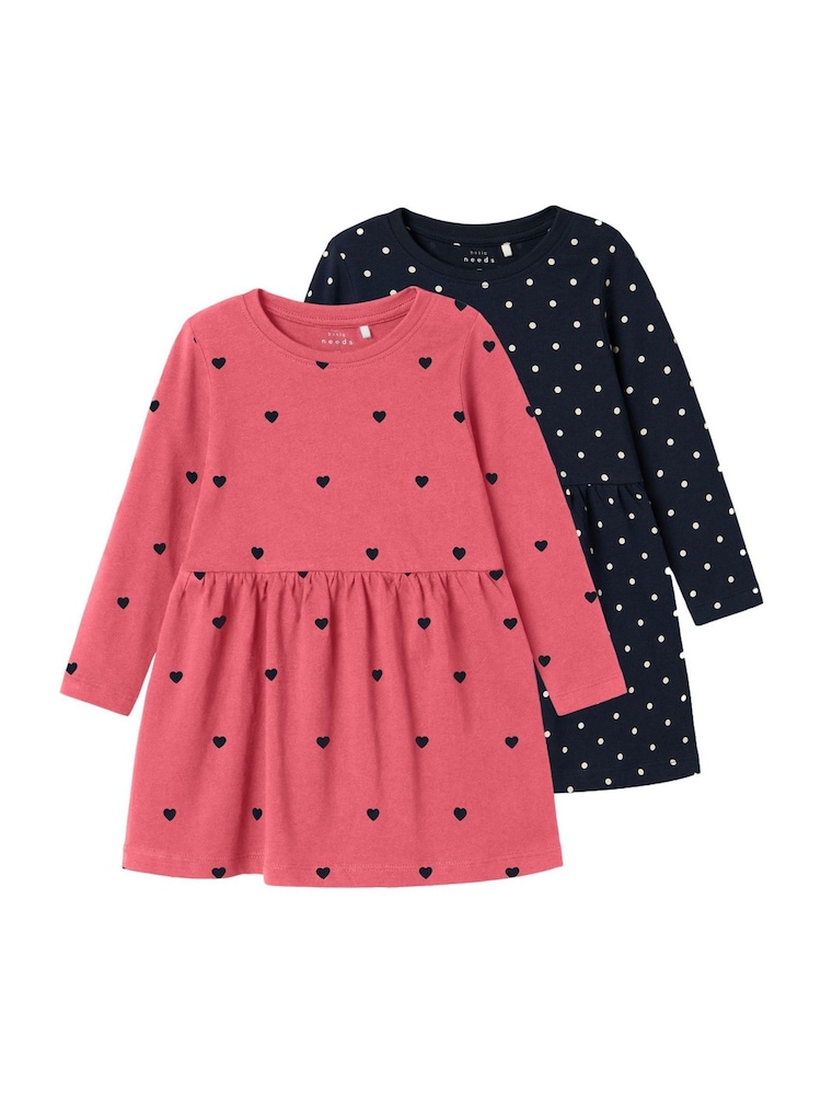 Name It Pink Printed Dresses 2 Pack - Image 1 of 5