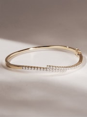 The Diamond Store White Bangle 0.50ct Lab Diamond Bracelet in 18K Gold Vermeil - Image 1 of 3
