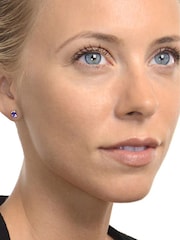 The Diamond Store Purple Studs 0.70ct Tanzanite Stone Earrings 9K in White Gold - Image 2 of 4