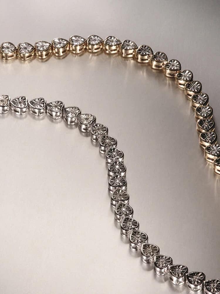 The Diamond Store Gold Heart 0.15ct H/SI Lab Diamond Tennis Bracelet  in 18K Gold Vermeil - Image 2 of 6