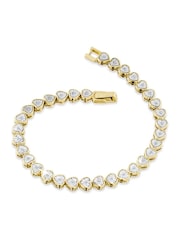 The Diamond Store Gold Heart 0.15ct H/SI Lab Diamond Tennis Bracelet  in 18K Gold Vermeil - Image 4 of 6