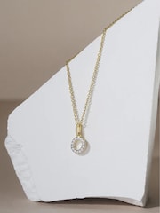 The Diamond Store White Love Letter Initial 0.10ct Lab Diamond Necklace in 18K Gold Vermeil - Image 2 of 2