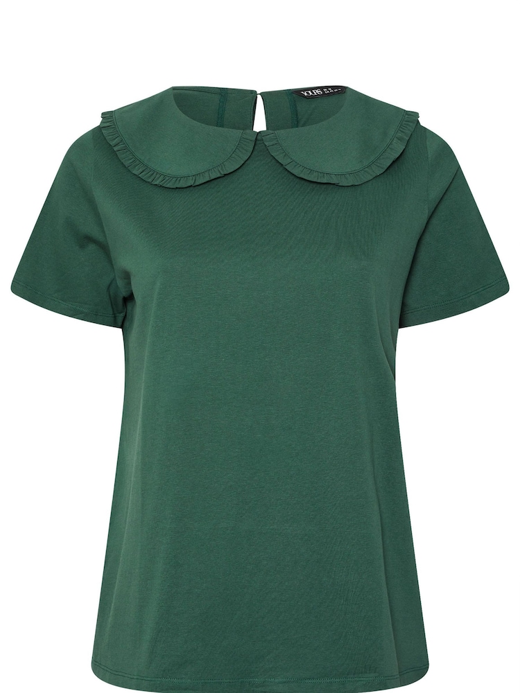 Verde - Yours Curve Peter Pan Lace Collar Top - Imagem 6 de 6