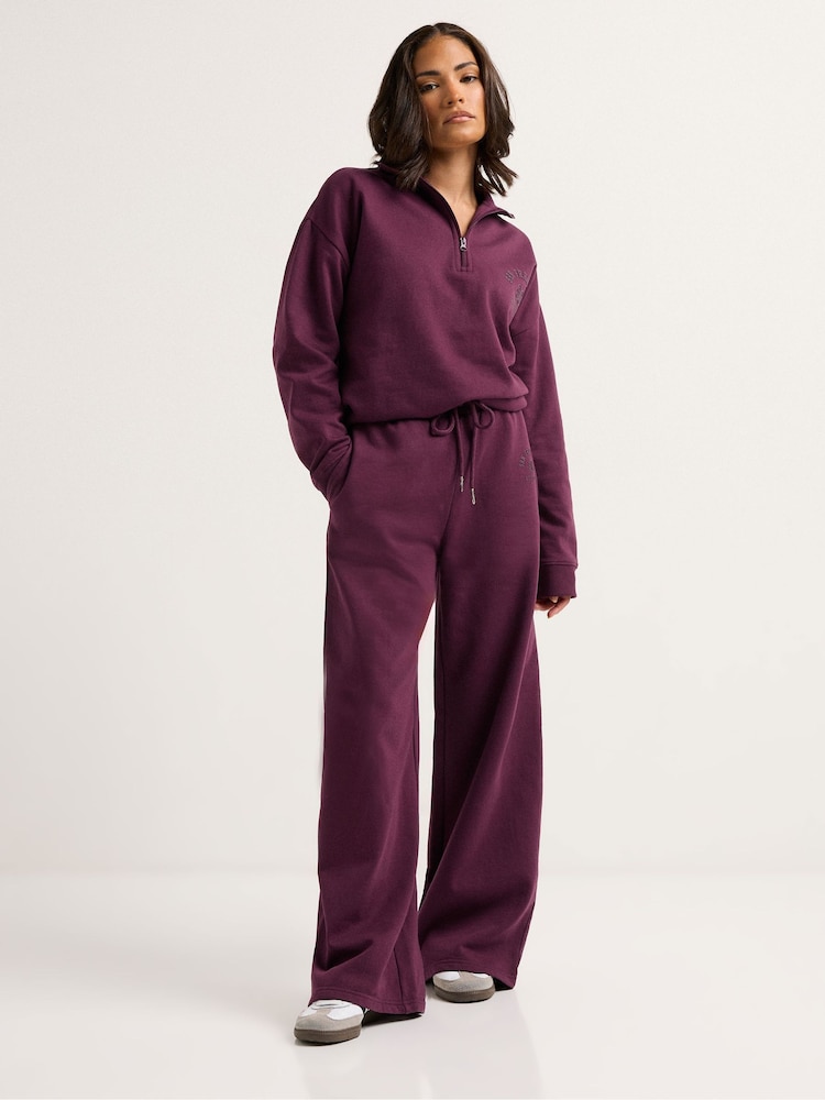 PixieGirl Petite Red San Francisco Wide Leg Joggers - Image 2 of 4 PixieGirl Petite Red San Francisco Wide Leg Joggers - Image 2 of 4