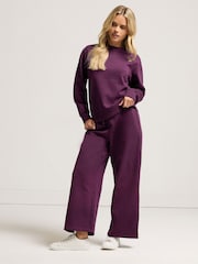 M&Co Purple Petite Wide Leg Joggers - Image 2 of 5