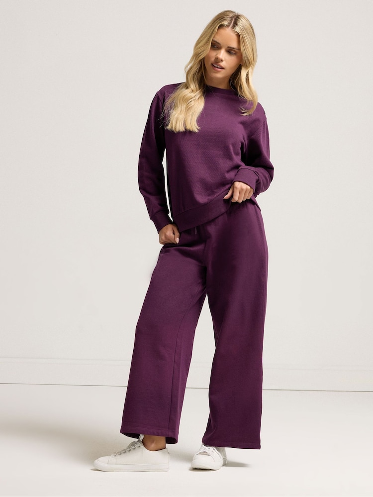 M&Co Purple Petite Wide Leg Joggers - Image 2 of 5