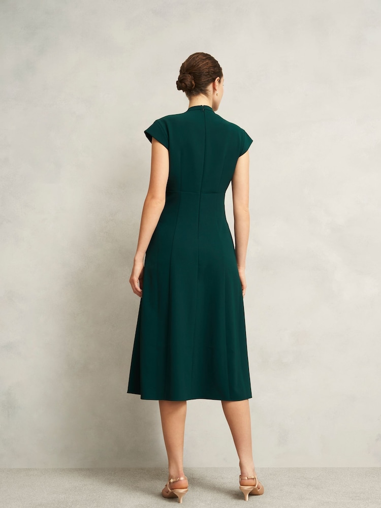 french connection emerald green dress Dark Green Satin One Shoulder Mermaid Long Custom Bridesmaid Dresses , –  MarryLover main image 1