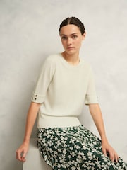 Hobbs White Leanne Knitted Top - Image 1 of 4