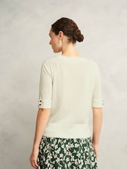 Hobbs White Leanne Knitted Top - Image 2 of 4