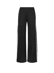 Long Tall Sally Black Ribbed Wide Leg Joggers - Image 5 of 5