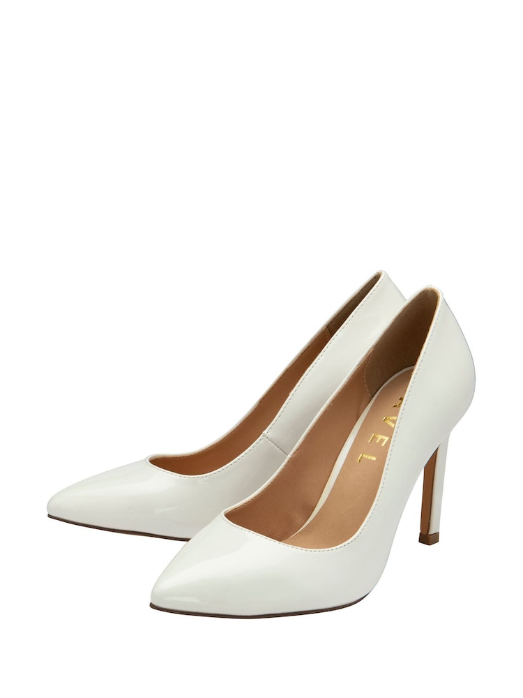 Ravel White Stiletto Heel Court Shoes - Image 2 of 4