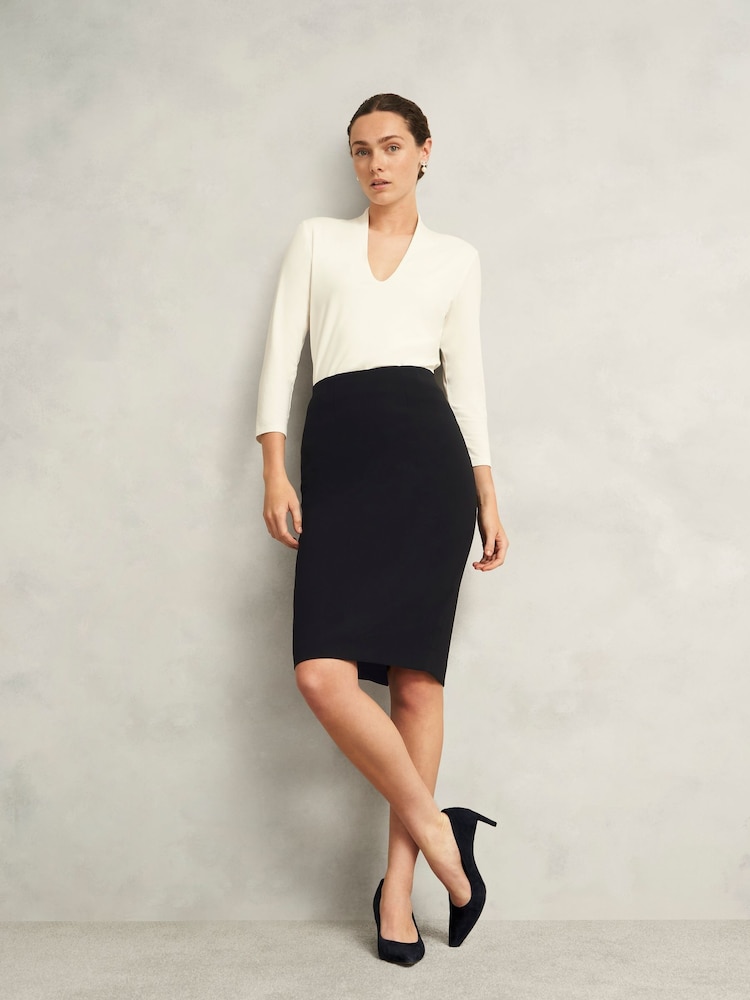 Hobbs Black Petite Rae Skirt - Image 1 of 4 Hobbs Black Petite Rae Skirt - Image 1 of 4