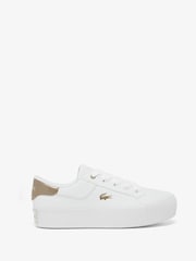 Lacoste White Ziane Platform Trainers - Image 1 of 6