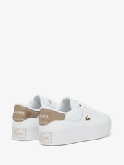 Lacoste White Ziane Platform Trainers - Image 3 of 6