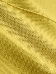 Citrine Yellow Smart Knit Button Up Pocket Bomber Cardigan - Image 7 of 7
