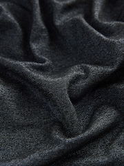 Navy Draped Sleeveless Sparkle Metallic Top - Image 6 of 7