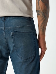 Steel Blue Slim Fit Stretch Denim Shorts - Image 6 of 6