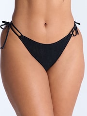 Boux Avenue Ibiza Texture Black Bikini Briefs - Image 1 of 4