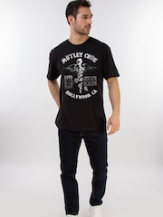 Brands In Black Motley Crue Hollywood Music T-Shirt - Image 2 of 4