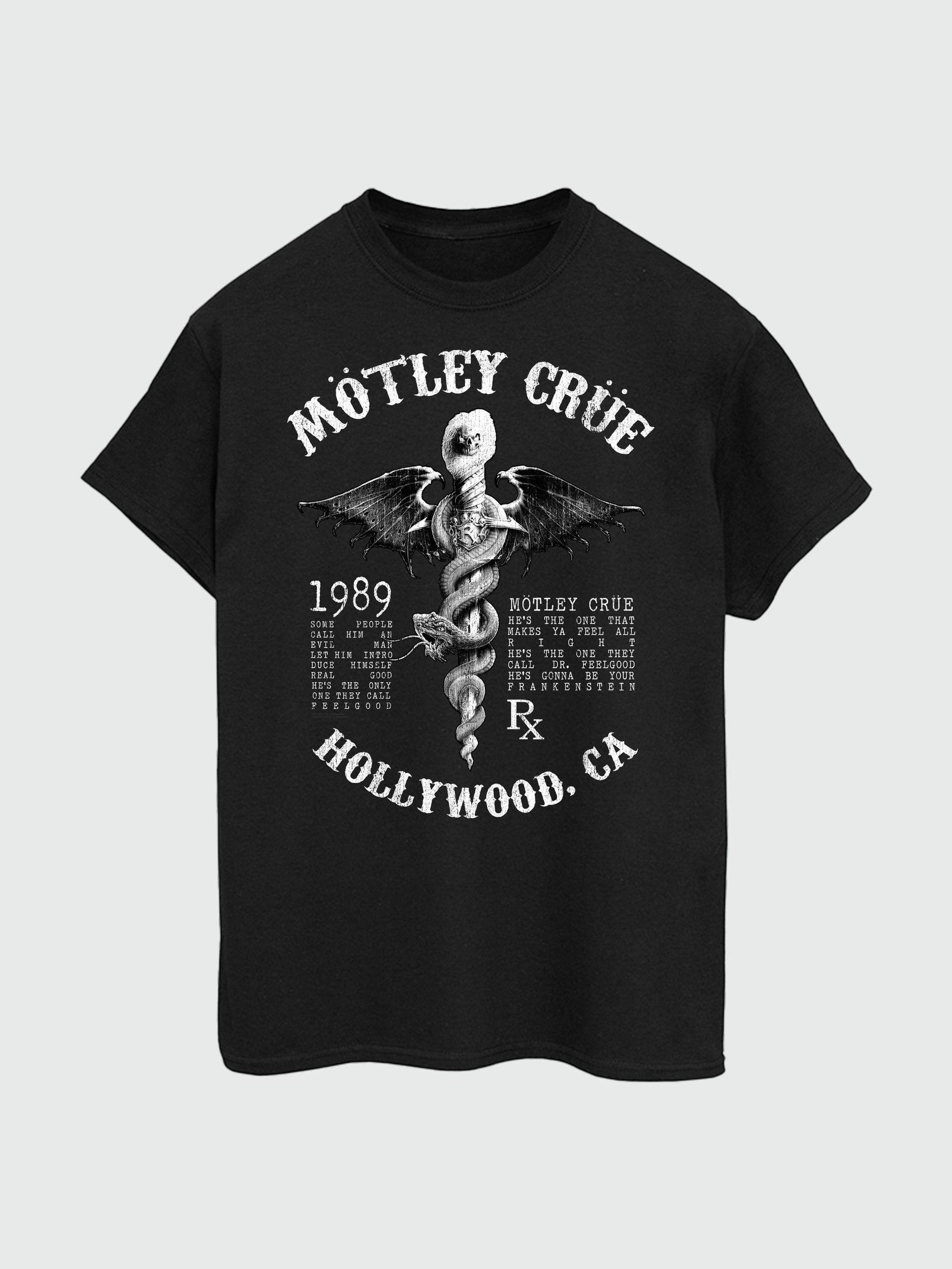 Buy Brands In Black Motley Crue Hollywood Music T-Shirt from the