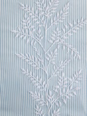 Nina Campbell Blue Fleur Embroidered 200 Thread Count Duvet Cover and Pillowcase Set - Image 3 of 4