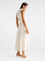 Forever New White Linen Blend Lindsey Tennis Dress - Image 2 of 4