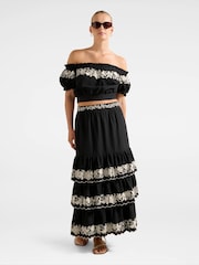 Forever New Black Blaire Embroidery Top - Image 5 of 5