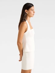 Forever New White Kendall Halter Neck Blouses - Image 4 of 5