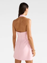 Forever New Pink Ricki Halter Neck Hook and Eye Mini Dress - Image 2 of 5