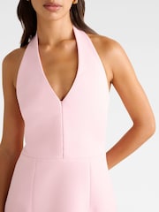 Forever New Pink Ricki Halter Neck Hook and Eye Mini Dress - Image 3 of 5